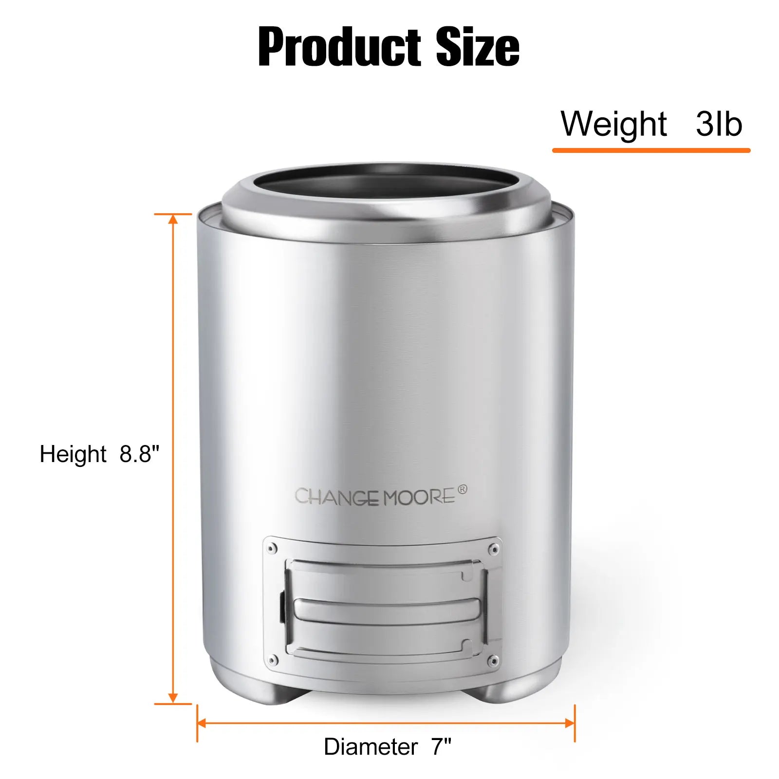 NNEOBA Portable Outdoor Steel Camping Firewood Stove