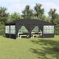 NNEVL Party Tent with 10 Sidewalls Anthracite 6x4 m PE-0
