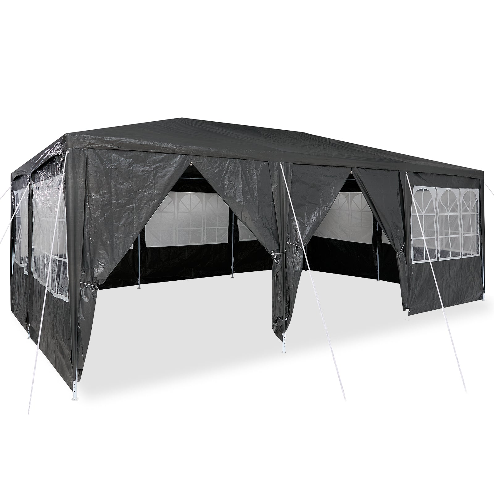 NNEVL Party Tent with 10 Sidewalls Anthracite 6x4 m PE-2