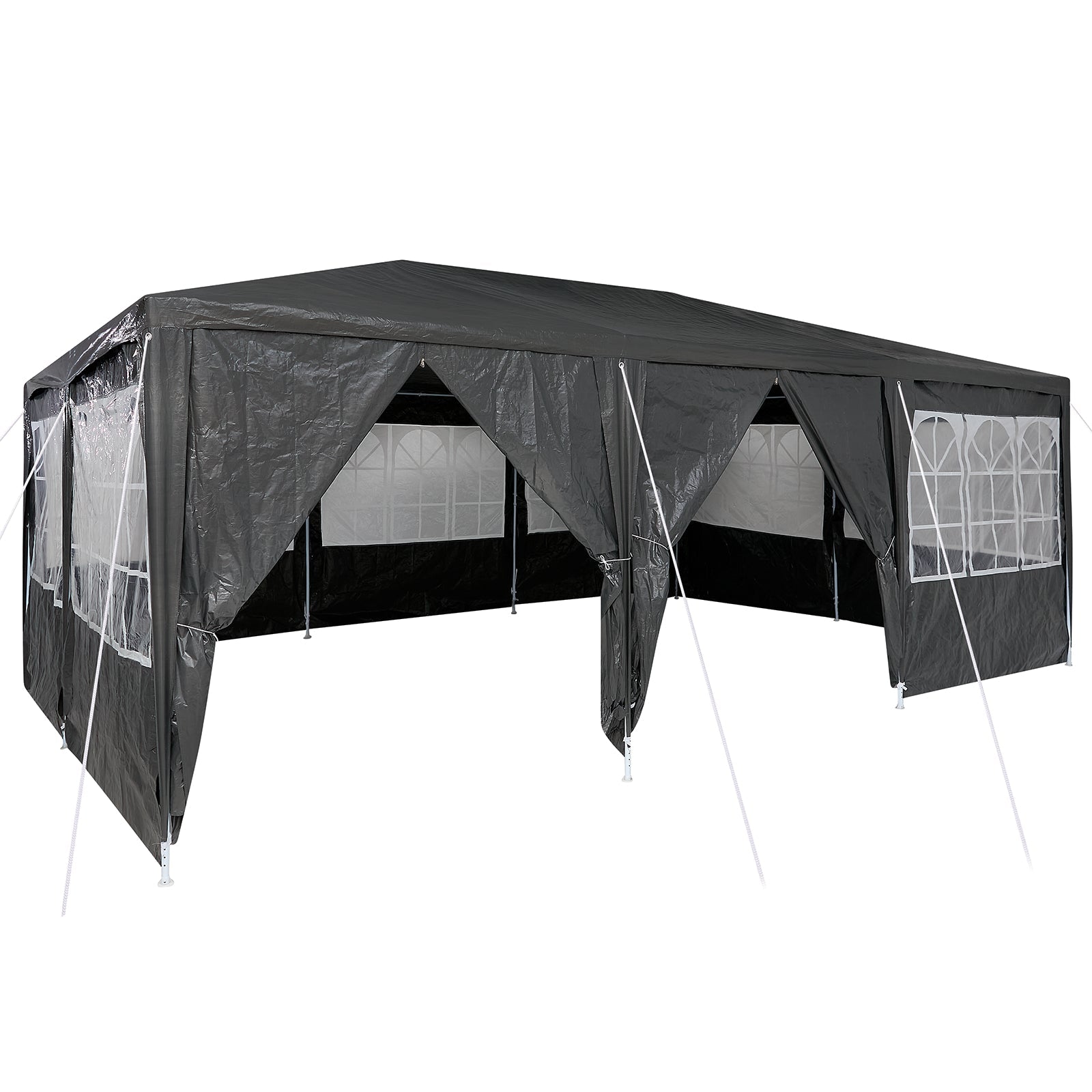 NNEVL Party Tent with 10 Sidewalls Anthracite 6x4 m PE-1