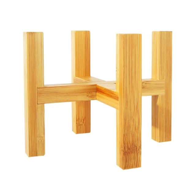 NNEOBA Four-legged Wood Flower Pot Holder Plant and Succulent Flower Pot Base Display Stand Home Garden Patio Decoration Shelf Furnitu